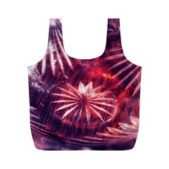 Faded Crystal Flower Full Print Recycle Bag (m) by okhismakingart
