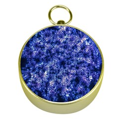 Queen Annes Lace In Blue Gold Compasses by okhismakingart