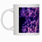 Queen Annes Lace in Purple and White White Mugs Left