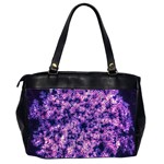 Queen Annes Lace in Purple and White Oversize Office Handbag (2 Sides) Back