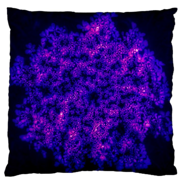 Queen Annes Lace in Blue and Purple Standard Flano Cushion Case (One Side)