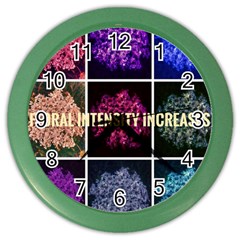 Floral Intensity Increases  Color Wall Clock by okhismakingart