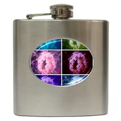 Closing Queen Annes Lace Collage (vertical) Hip Flask (6 Oz) by okhismakingart