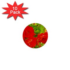 Red Roses 1  Mini Buttons (10 Pack)  by okhismakingart