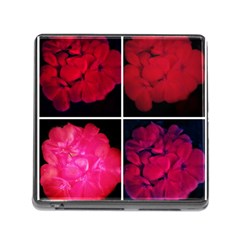 Geranium Collage Memory Card Reader (square 5 Slot) by okhismakingart