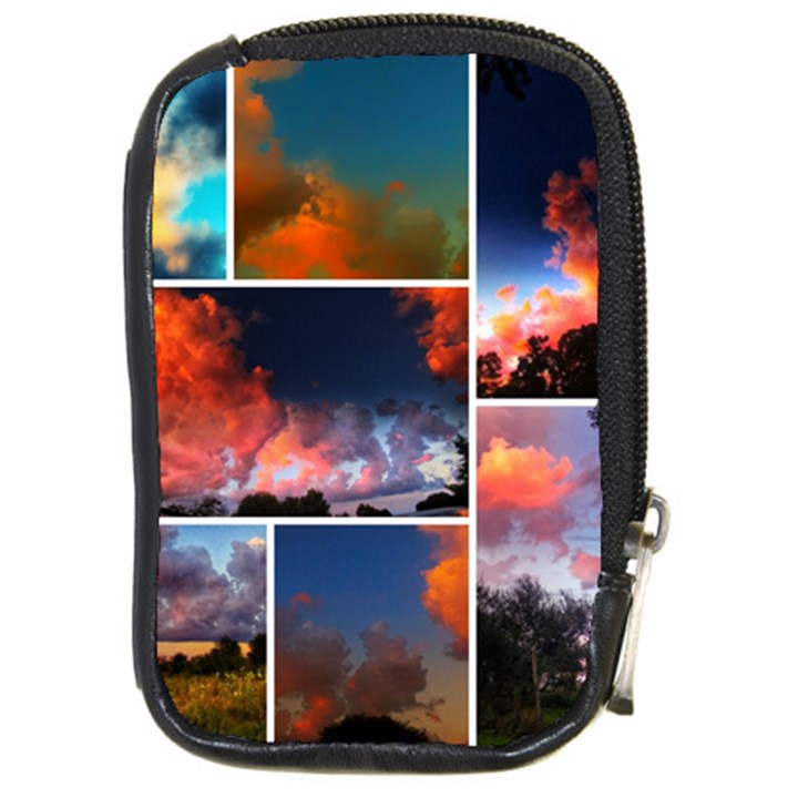 Sunset Collage Compact Camera Leather Case