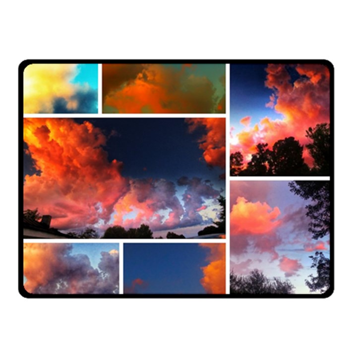 Sunset Collage Double Sided Fleece Blanket (Small) 