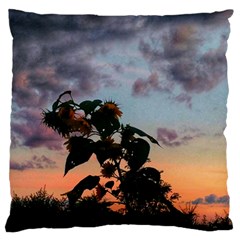 Sunflower Sunset Large Flano Cushion Case (two Sides) by okhismakingart