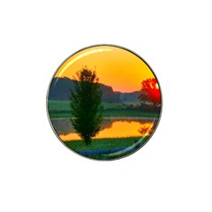 Lake Sunrise Hat Clip Ball Marker (4 Pack) by okhismakingart