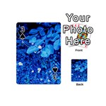 Blue Daisies Playing Cards 54 (Mini) Front - Spade3