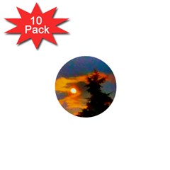 Sunrise And Fir Tree 1  Mini Buttons (10 Pack)  by okhismakingart