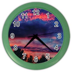 Afternoon Majesty Color Wall Clock by okhismakingart