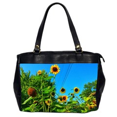 Bright Sunflowers Oversize Office Handbag (2 Sides) by okhismakingart
