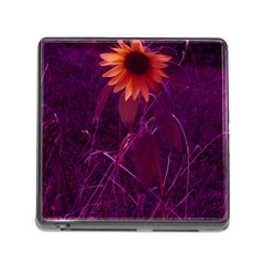 Purple Sunflower Memory Card Reader (square 5 Slot) by okhismakingart