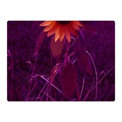 Purple Sunflower Double Sided Flano Blanket (mini)  by okhismakingart