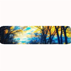 Yellow And Blue Forest Large Bar Mats by okhismakingart