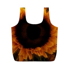 Single Sunflower Full Print Recycle Bag (m) by okhismakingart