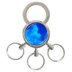 Deep Blue Clouds 3-ring Key Chains by okhismakingart