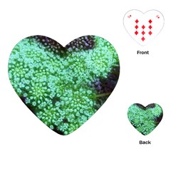 Green Queen Anne s Lace Landscape Playing Cards (heart) by okhismakingart