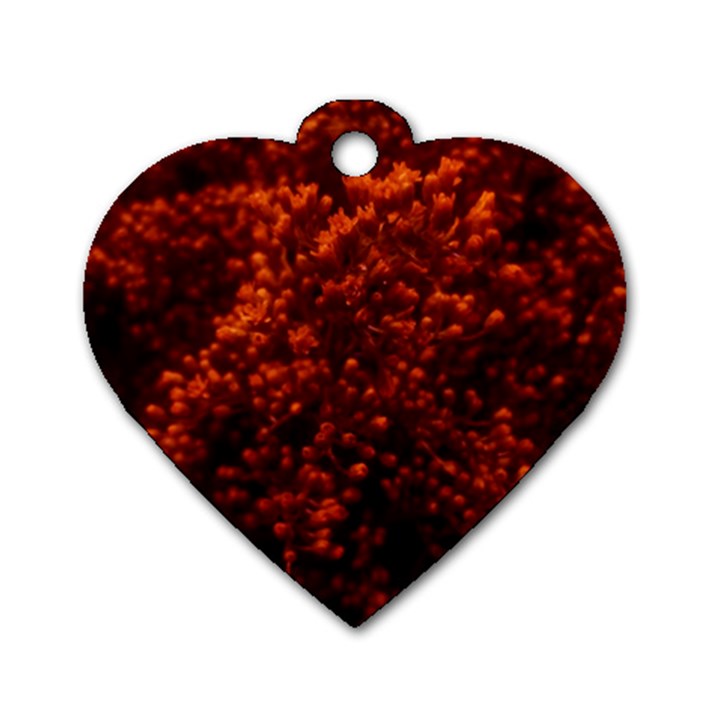 Red Goldenrod Dog Tag Heart (Two Sides)