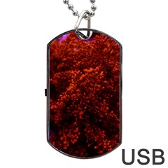 Red Goldenrod Dog Tag Usb Flash (one Side) by okhismakingart