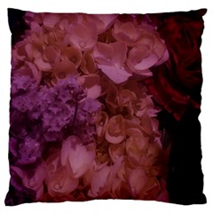 Pink Hydrangeas Large Flano Cushion Case (two Sides) by okhismakingart