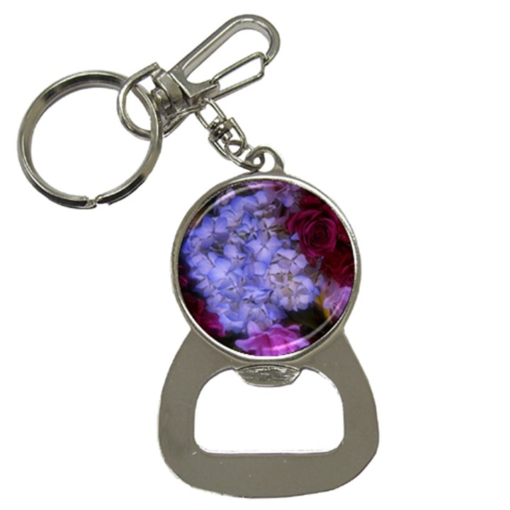 Hydrangea Arrangement II (Blue Tint) Bottle Opener Key Chains