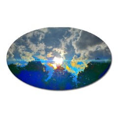 Broken Sky Oval Magnet