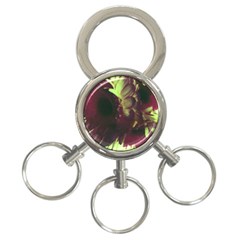 Green Glowing Flower 3-ring Key Chains by okhismakingart