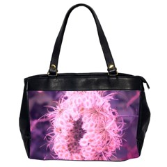 Pink Closing Queen Annes Lace Oversize Office Handbag (2 Sides) by okhismakingart