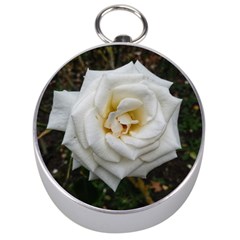 White Angular Rose Silver Compasses by okhismakingart