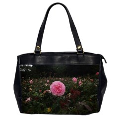 Pink Rose Field Ii Oversize Office Handbag (2 Sides) by okhismakingart