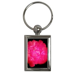 Single Geranium Blossom Key Chains (rectangle) 