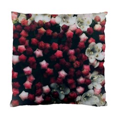 Floral Stars -dark Red Standard Cushion Case (two Sides)