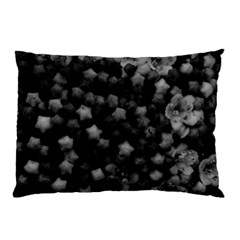 Floral Stars -black And White, High Contrast Pillow Case (two Sides) by okhismakingart