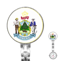 Great Seal Of The State Of Maine Stainless Steel Nurses Watch by abbeyz71
