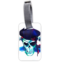 Skull Pirates Symbol Skeleton Luggage Tags (one Side)  by Sudhe