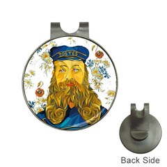 Vincent Van Gogh Cartoon Beard Illustration Bearde Hat Clips With Golf Markers by Sudhe