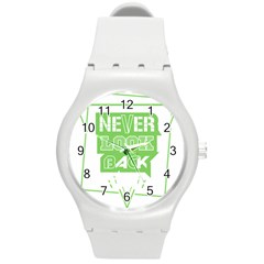 Never Look Back Round Plastic Sport Watch (m) by Melcu