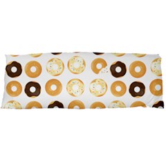 Donuts Pattern With Bites Bright Pastel Blue And Brown Cropped Sweatshirt Body Pillow Case Dakimakura (two Sides) by genx