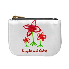 Flowers And Cute Phrase Pencil Drawing Mini Coin Purse by dflcprintsclothing