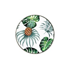 Pineapple Tropical Jungle Giant Green Leaf Watercolor Pattern Hat Clip Ball Marker (4 Pack) by genx