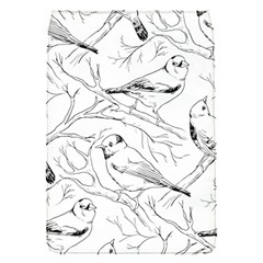 Birds Hand Drawn Outline Black And White Vintage Ink Removable Flap Cover (s) by genx