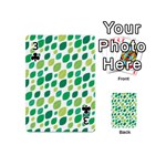 Leaves Green Modern Pattern Naive retro leaf organic Playing Cards 54 (Mini) Front - Club3