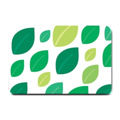 Leaves Green Modern Pattern Naive Retro Leaf Organic Small Doormat  by genx
