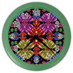 Candy To Sweetest Festive Love Color Wall Clock by pepitasart