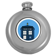 Doctor Who Tardis Round Hip Flask (5 Oz) by Sudhe