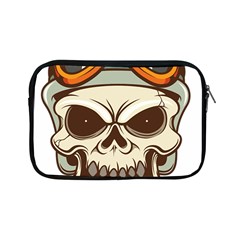 Motorcycle Helmet Skull Clip Art Cranial Skeleton Apple Ipad Mini Zipper Cases by Sudhe