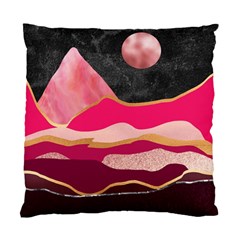 Pink And Black Abstract Mountain Landscape Standard Cushion Case (one Side) by charliecreates