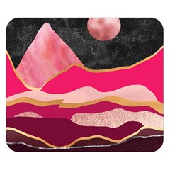 Pink And Black Abstract Mountain Landscape Double Sided Flano Blanket (small)  by charliecreates